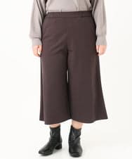 OLLBA27099 eur3(エウルキューブ) 【大きいサイズ】ジャージーキュロットパンツ ダークブラウン(87)