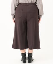 OLLBA27099 eur3(エウルキューブ) 【大きいサイズ】ジャージーキュロットパンツ ダークブラウン(87)