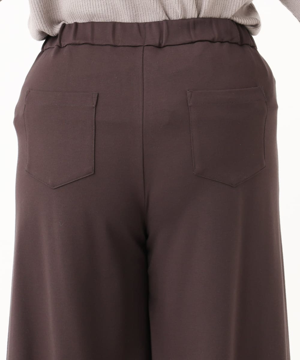OLLBA27099 eur3(エウルキューブ) 【大きいサイズ】ジャージーキュロットパンツ ダークブラウン(87)