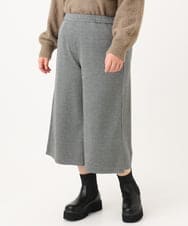 OLLBA27099 eur3(エウルキューブ) 【大きいサイズ】ジャージーキュロットパンツ ダークグレー(93)