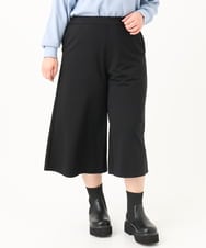 OLLBA27099 eur3(エウルキューブ) 【大きいサイズ】ジャージーキュロットパンツ ブラック(94)