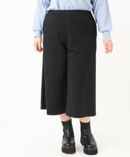 OLLBA27099 eur3(エウルキューブ) 【大きいサイズ】ジャージーキュロットパンツ ブラック(94)