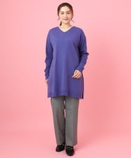 OLLBD22099 eur3(エウルキューブ) 【WEB先行販売】【大きいサイズ】ストレートジャージーパンツ ダークグレー(93)