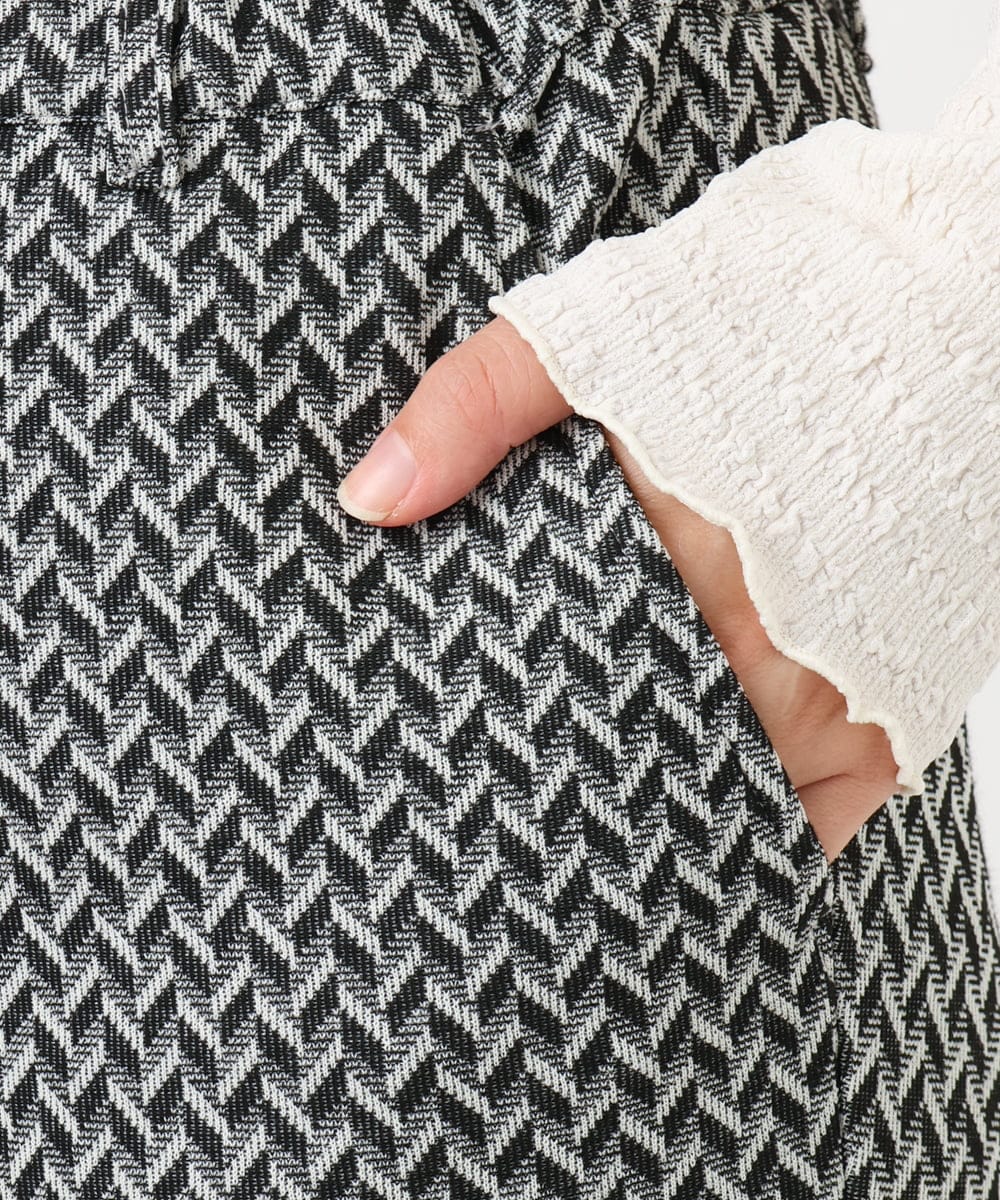 OLLBD22099 eur3(エウルキューブ) 【WEB先行販売】【大きいサイズ】ストレートジャージーパンツ ダークグレー(93)