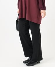 OLLBD22099 eur3(エウルキューブ) 【WEB先行販売】【大きいサイズ】ストレートジャージーパンツ ブラック(94)