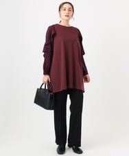 OLLBD22099 eur3(エウルキューブ) 【WEB先行販売】【大きいサイズ】ストレートジャージーパンツ ブラック(94)