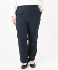 OLLBD23139 eur3(エウルキューブ) 【WEB先行販売】【大きいサイズ/11号サイズあり】Wクロスストレートパンツ ネイビー(57)