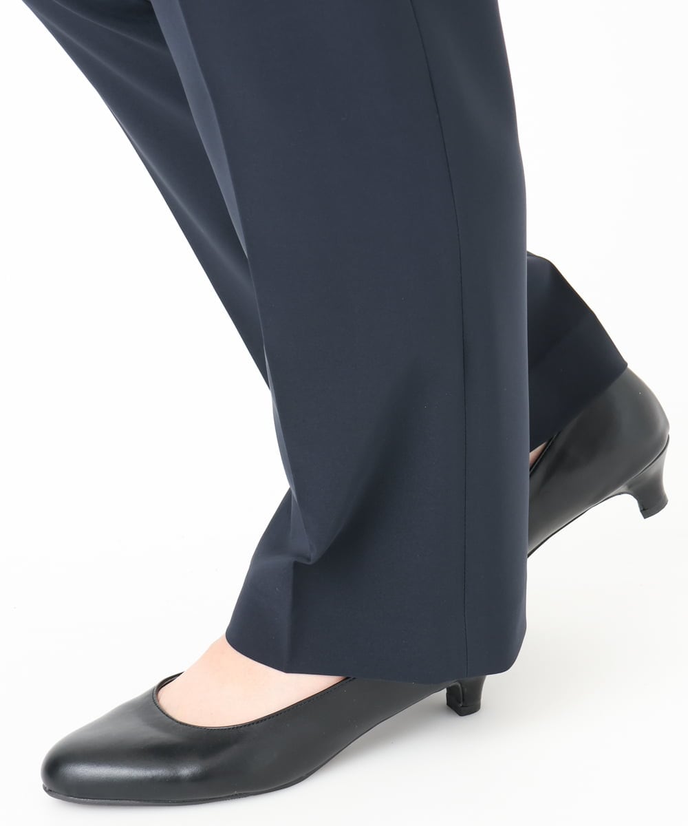 OLLBD23139 eur3(エウルキューブ) 【WEB先行販売】【大きいサイズ/11号サイズあり】Wクロスストレートパンツ ネイビー(57)