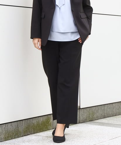 OLLBD23139 eur3 【WEB先行販売】【大きいサイズ/11号サイズあり】Wクロスストレートパンツ