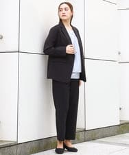 OLLBD23139 eur3(エウルキューブ) 【WEB先行販売】【大きいサイズ/11号サイズあり】Wクロスストレートパンツ ブラック(94)