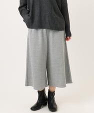 OLLBD28109 eur3(エウルキューブ) 【WEB先行販売】【大きいサイズ】ジャージーキュロットパンツ ライトグレー(91)