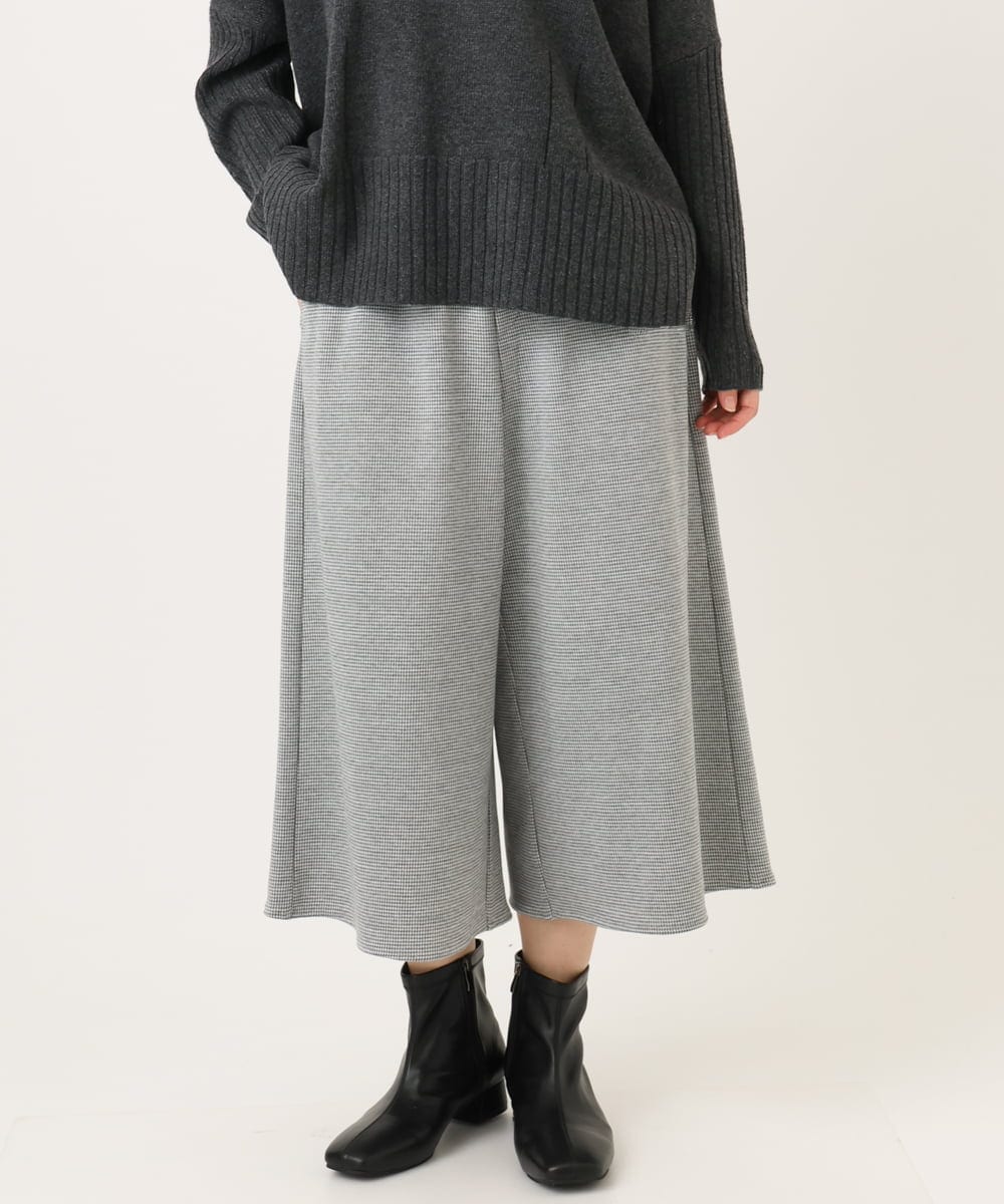 OLLBD28109 eur3(エウルキューブ) 【WEB先行販売】【大きいサイズ】ジャージーキュロットパンツ ライトグレー(91)