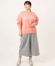 OLLBD28109 eur3(エウルキューブ) 【WEB先行販売】【大きいサイズ】ジャージーキュロットパンツ ライトグレー(91)