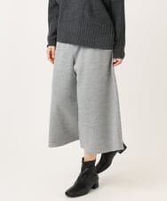 OLLBD28109 eur3(エウルキューブ) 【WEB先行販売】【大きいサイズ】ジャージーキュロットパンツ ライトグレー(91)