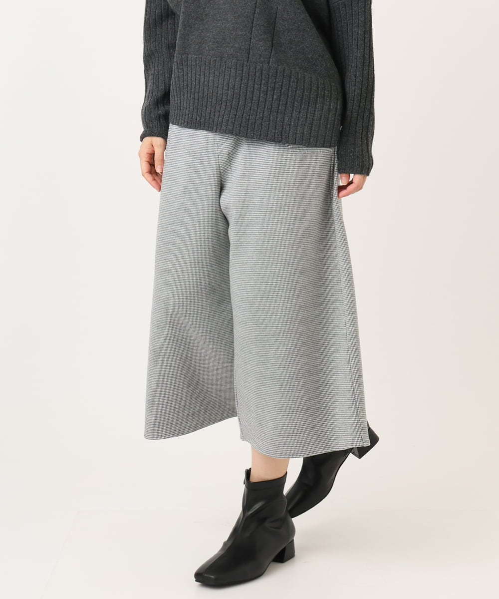 OLLBD28109 eur3(エウルキューブ) 【WEB先行販売】【大きいサイズ】ジャージーキュロットパンツ ライトグレー(91)