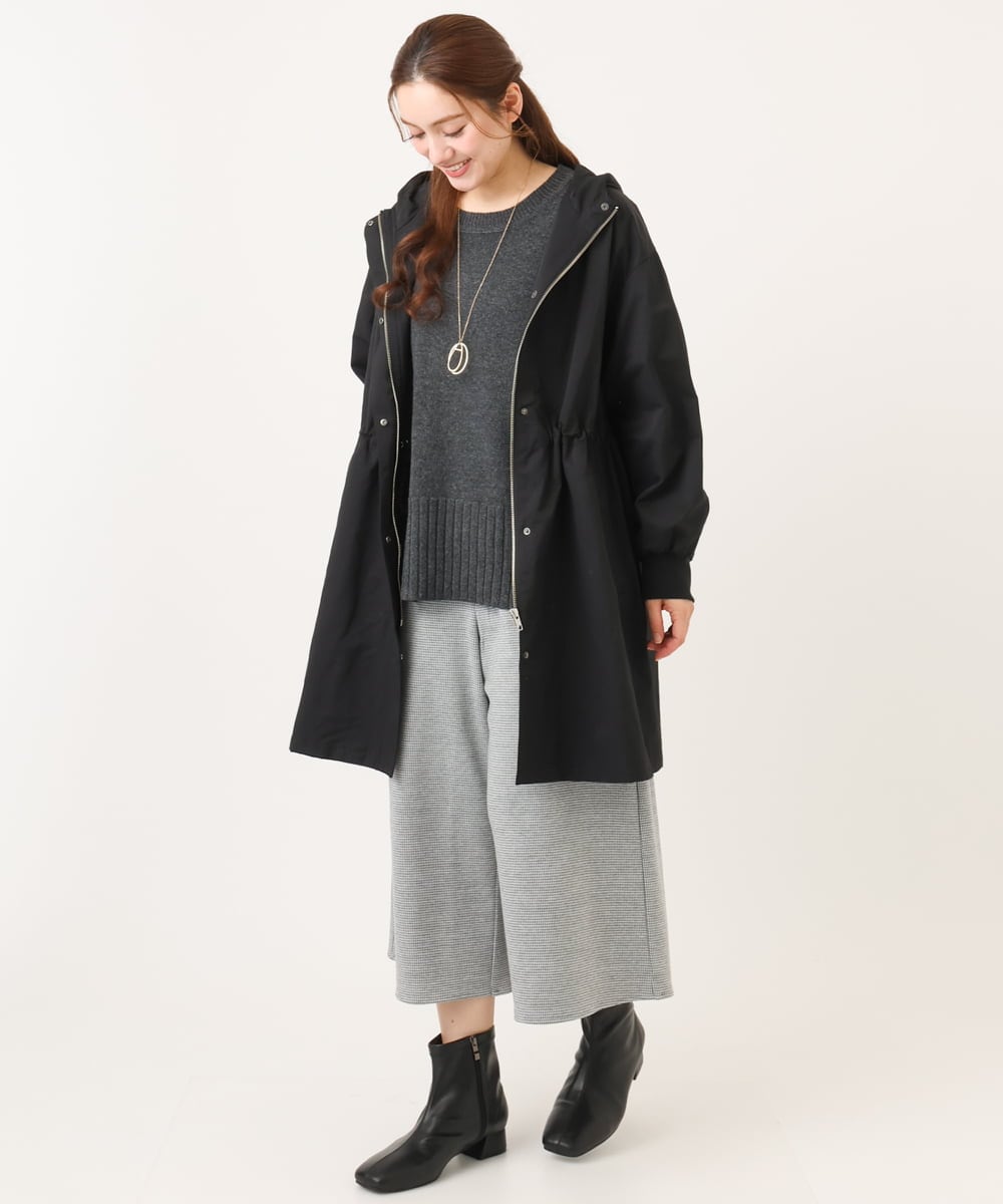 OLLBD28109 eur3(エウルキューブ) 【WEB先行販売】【大きいサイズ】ジャージーキュロットパンツ ライトグレー(91)