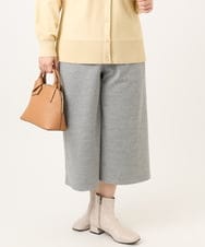 OLLBD28109 eur3(エウルキューブ) 【WEB先行販売】【大きいサイズ】ジャージーキュロットパンツ ライトグレー(91)