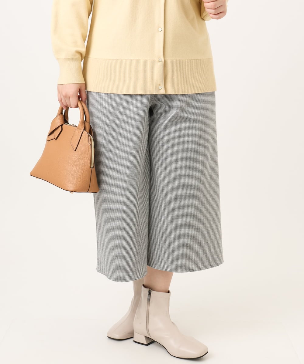 OLLBD28109 eur3(エウルキューブ) 【WEB先行販売】【大きいサイズ】ジャージーキュロットパンツ ライトグレー(91)