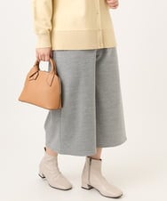 OLLBD28109 eur3(エウルキューブ) 【WEB先行販売】【大きいサイズ】ジャージーキュロットパンツ ライトグレー(91)