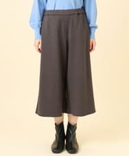 OLLBD28109 eur3(エウルキューブ) 【WEB先行販売】【大きいサイズ】ジャージーキュロットパンツ ダークグレー(93)