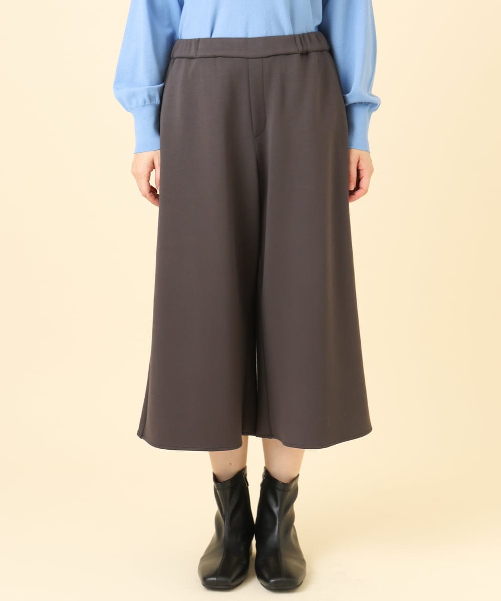 OLLBD28109 eur3(エウルキューブ) 【WEB先行販売】【大きいサイズ】ジャージーキュロットパンツ ダークグレー(93)