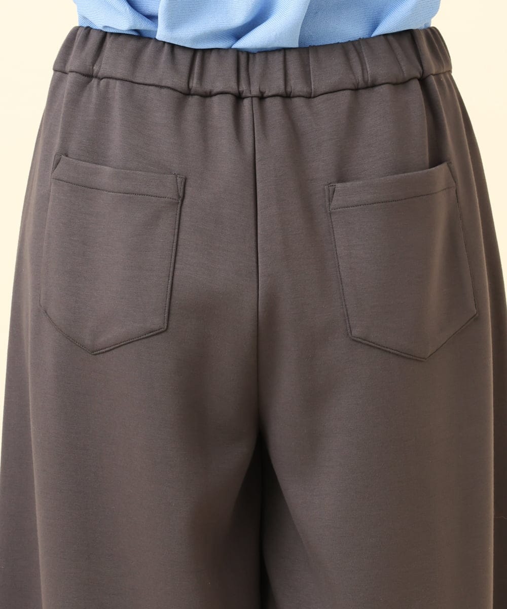 OLLBD28109 eur3(エウルキューブ) 【WEB先行販売】【大きいサイズ】ジャージーキュロットパンツ ダークグレー(93)