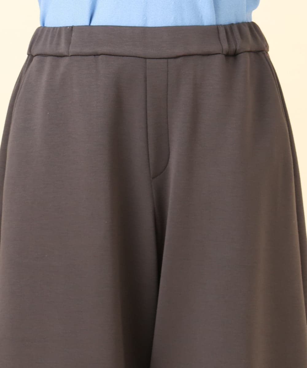 OLLBD28109 eur3(エウルキューブ) 【WEB先行販売】【大きいサイズ】ジャージーキュロットパンツ ダークグレー(93)