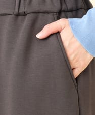 OLLBD28109 eur3(エウルキューブ) 【WEB先行販売】【大きいサイズ】ジャージーキュロットパンツ ダークグレー(93)