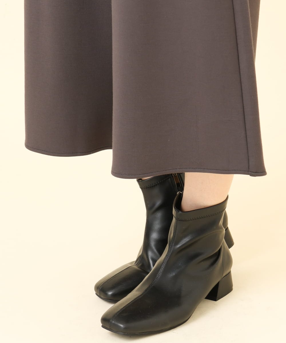 OLLBD28109 eur3(エウルキューブ) 【WEB先行販売】【大きいサイズ】ジャージーキュロットパンツ ダークグレー(93)