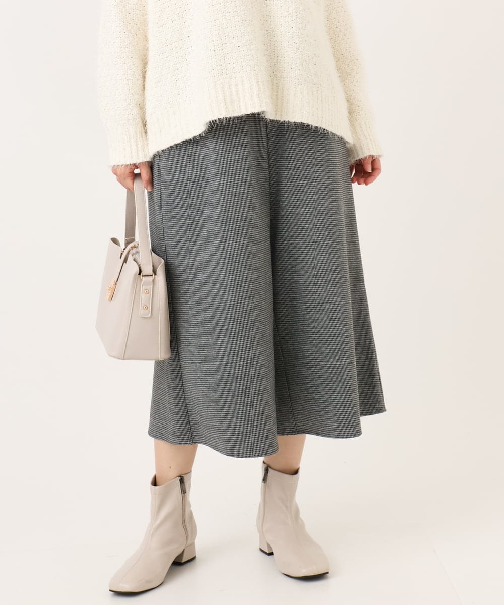 OLLBD28109 eur3(エウルキューブ) 【WEB先行販売】【大きいサイズ】ジャージーキュロットパンツ ブラック(94)