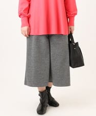 OLLBD28109 eur3(エウルキューブ) 【WEB先行販売】【大きいサイズ】ジャージーキュロットパンツ ブラック(94)