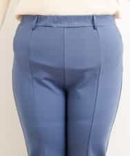 OLLBP29080 eur3(エウルキューブ) 【大きいサイズ】スリットカットソーフレアパンツ ブルー(55)