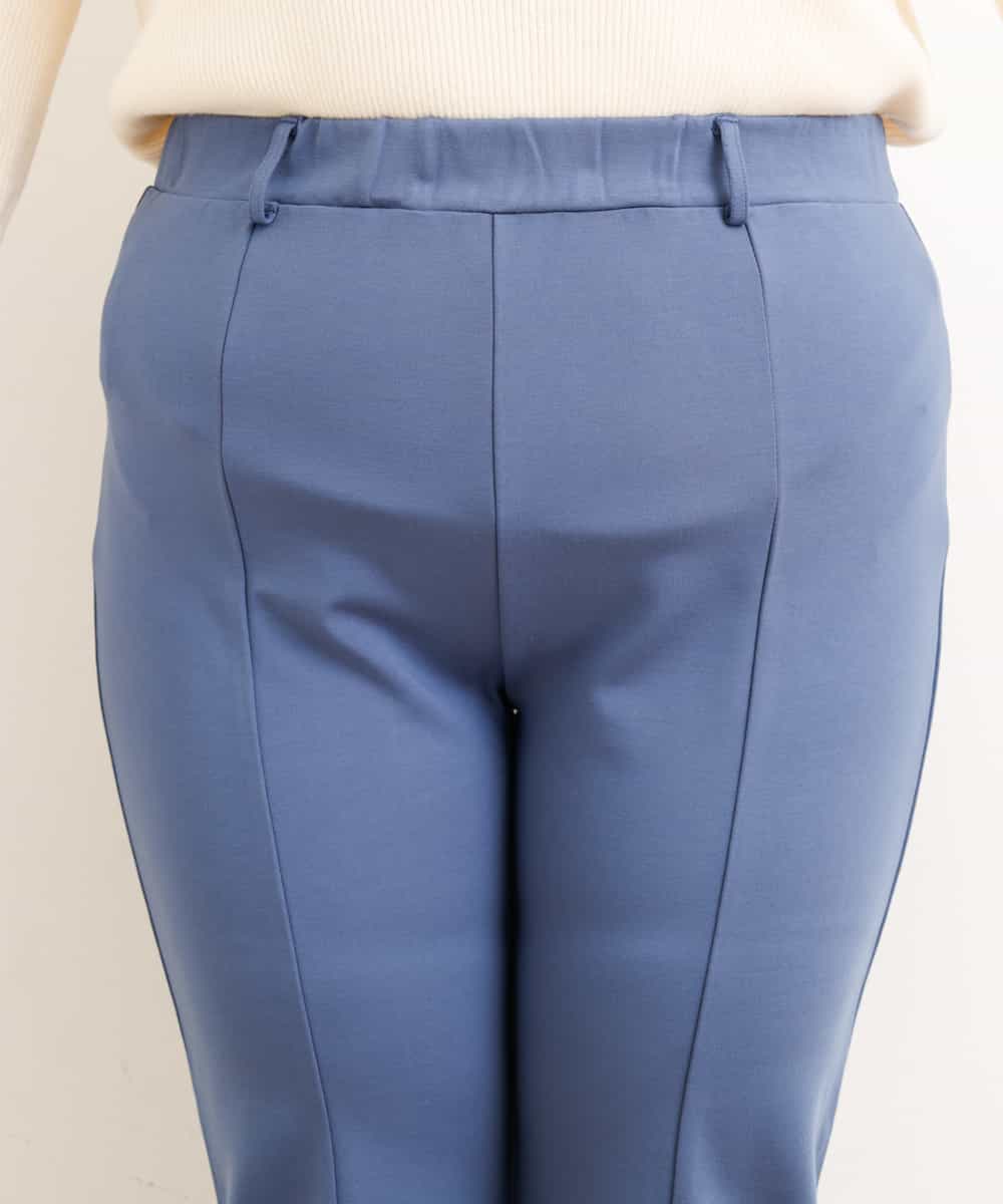 OLLBP29080 eur3(エウルキューブ) 【大きいサイズ】スリットカットソーフレアパンツ ブルー(55)