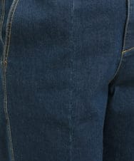OLLBS27090 eur3(エウルキューブ) 【大きいサイズ】センター切替ワイドデニム ネイビー(57)