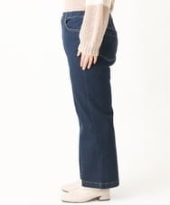 OLLBV32099 eur3(エウルキューブ) 【大きいサイズ】ワイドストレートデニムパンツ ネイビー(57)