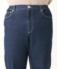 OLLBV32099 eur3(エウルキューブ) 【大きいサイズ】ワイドストレートデニムパンツ ネイビー(57)