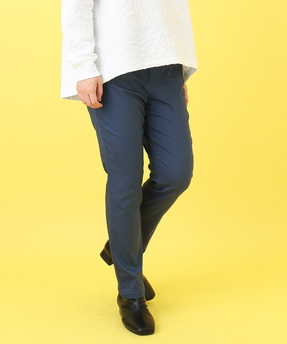OLLCA13089 eur3(エウルキューブ) 【大きいサイズ】ストレッチスリムパンツ ネイビー(57)