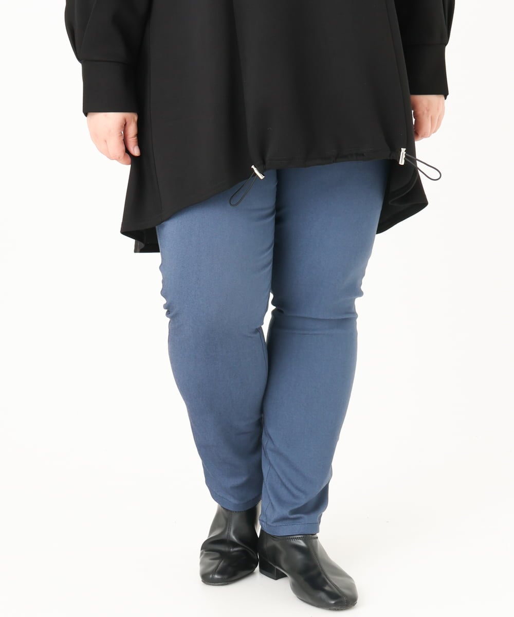OLLCA13089 eur3(エウルキューブ) 【大きいサイズ】ストレッチスリムパンツ ネイビー(57)