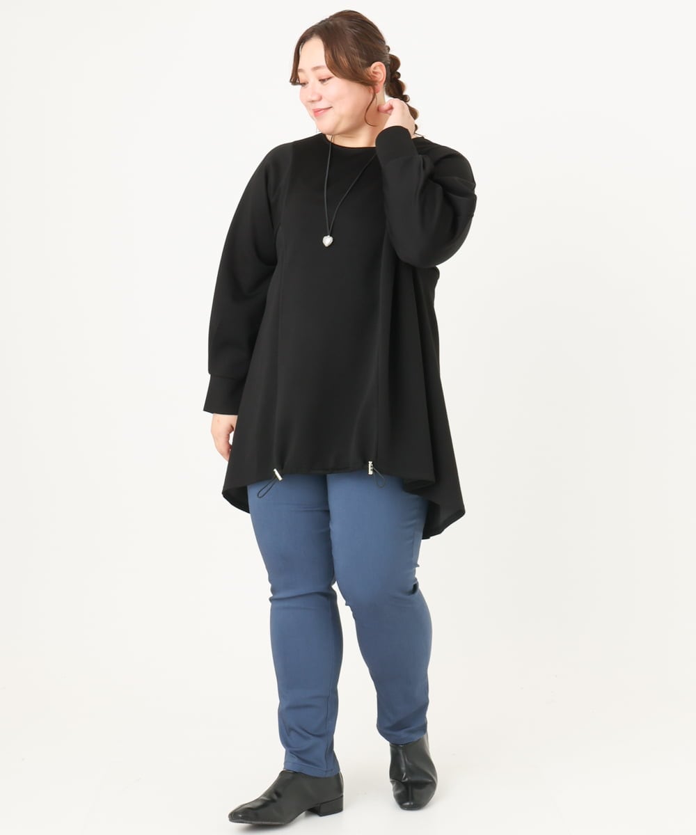 OLLCA13089 eur3(エウルキューブ) 【大きいサイズ】ストレッチスリムパンツ ネイビー(57)