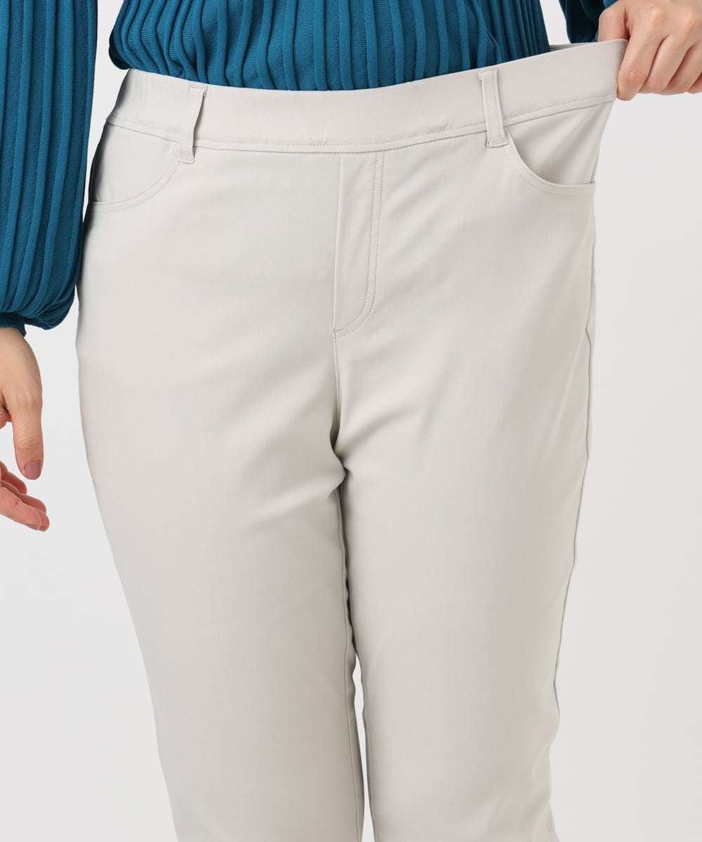 OLLCA13089 eur3(エウルキューブ) 【大きいサイズ】ストレッチスリムパンツ グレージュ(89)