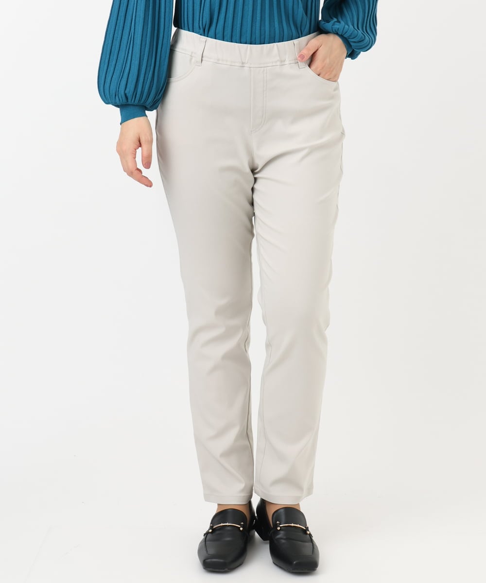 OLLCA13089 eur3(エウルキューブ) 【大きいサイズ】ストレッチスリムパンツ グレージュ(89)