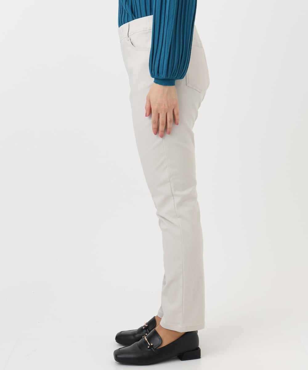 OLLCA13089 eur3(エウルキューブ) 【大きいサイズ】ストレッチスリムパンツ グレージュ(89)