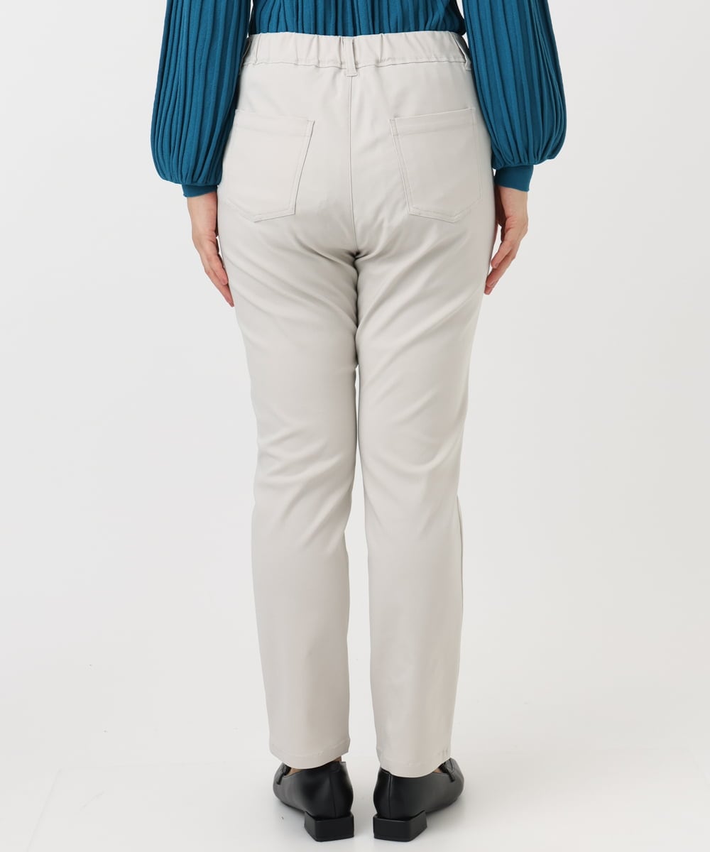 OLLCA13089 eur3(エウルキューブ) 【大きいサイズ】ストレッチスリムパンツ グレージュ(89)