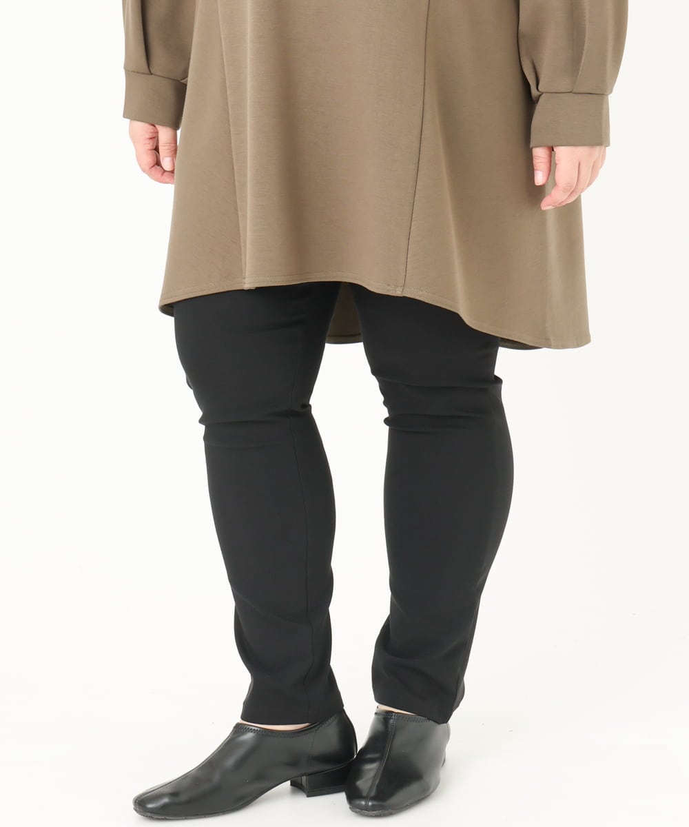 OLLCA13089 eur3(エウルキューブ) 【大きいサイズ】ストレッチスリムパンツ ブラック(94)