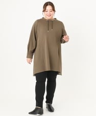 OLLCA13089 eur3(エウルキューブ) 【大きいサイズ】ストレッチスリムパンツ ブラック(94)
