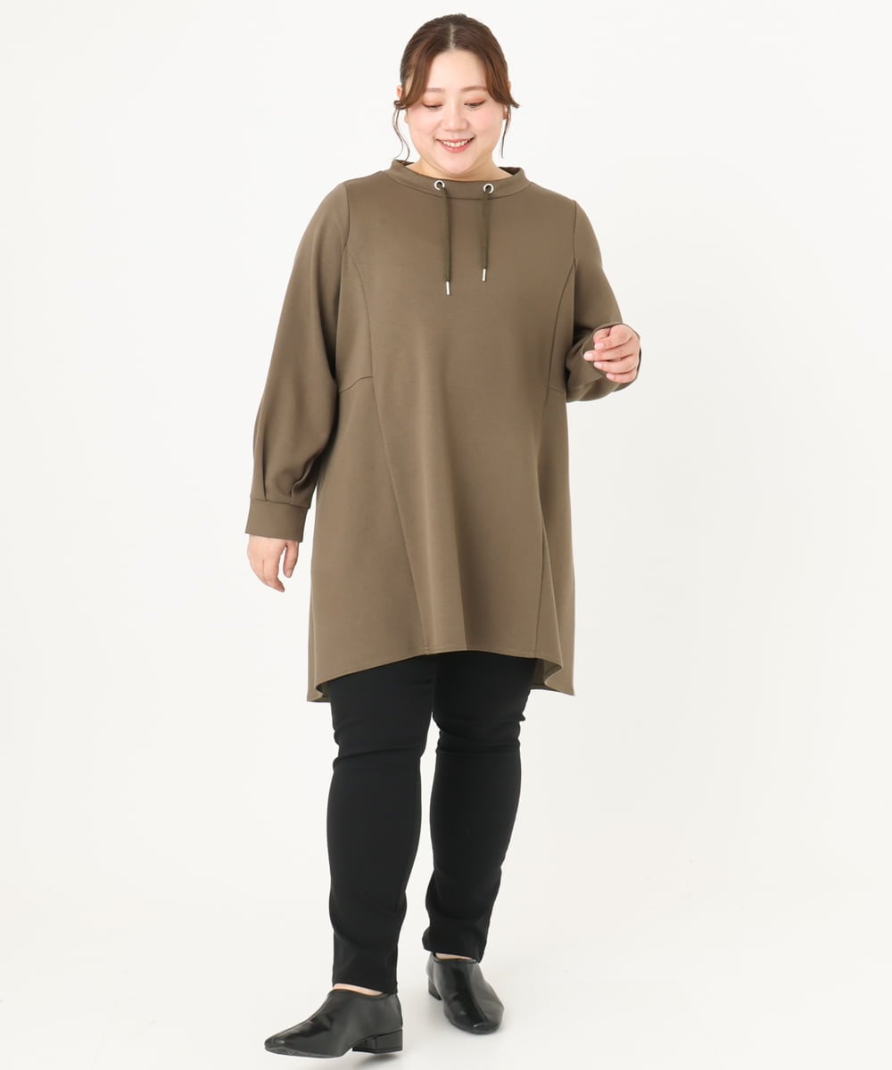OLLCA13089 eur3(エウルキューブ) 【大きいサイズ】ストレッチスリムパンツ ブラック(94)
