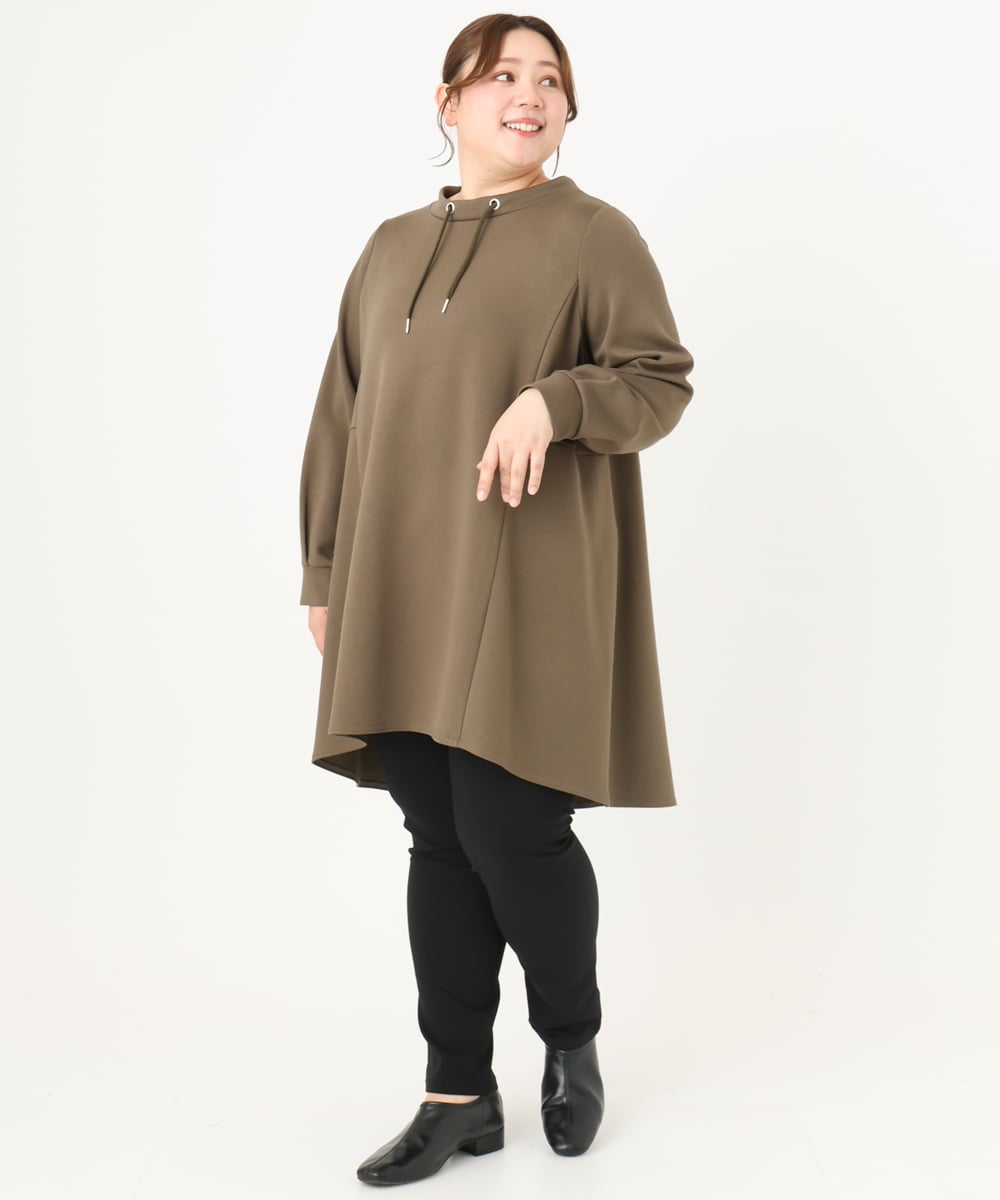 OLLCA13089 eur3(エウルキューブ) 【大きいサイズ】ストレッチスリムパンツ ブラック(94)