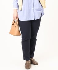 OLLCD01089 eur3(エウルキューブ) 【WEB先行販売】【大きいサイズ】ストレッチスリムパンツ ネイビー(57)