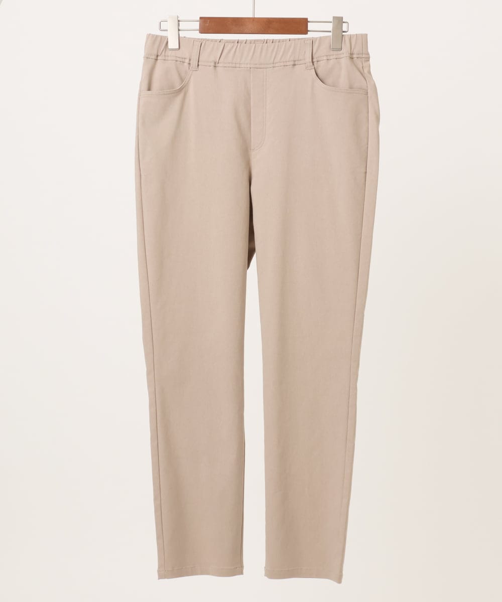 OLLCD01089 eur3(エウルキューブ) 【WEB先行販売】【大きいサイズ】ストレッチスリムパンツ ベージュ(82)