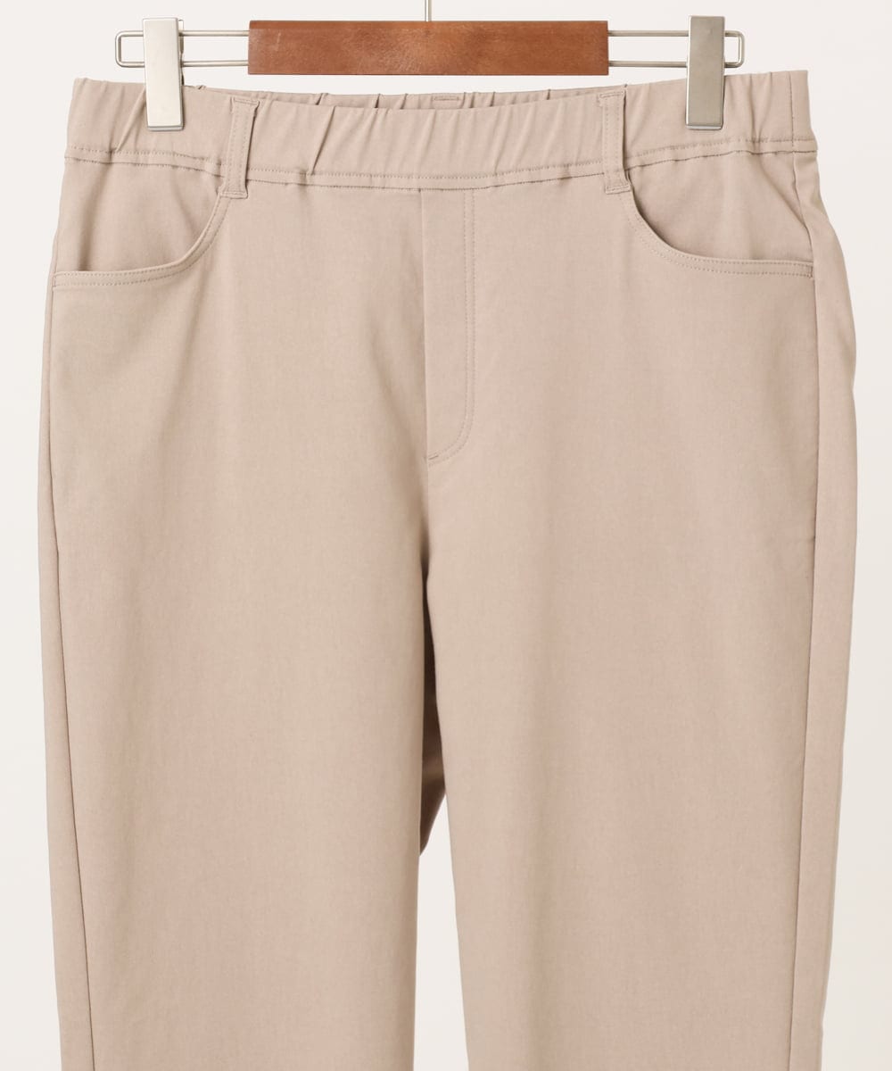 OLLCD01089 eur3(エウルキューブ) 【WEB先行販売】【大きいサイズ】ストレッチスリムパンツ ベージュ(82)